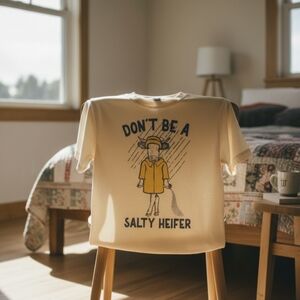 Cream Graphic Tee with Fun Print